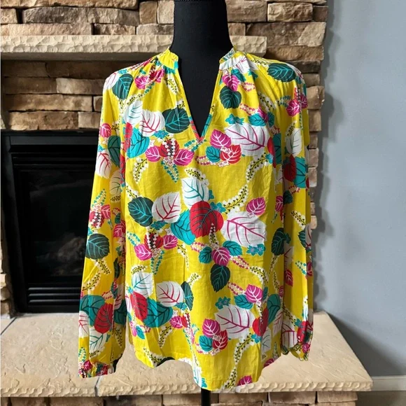 Boden Floral Heather Top SZ 4 - Picture 3 of 5